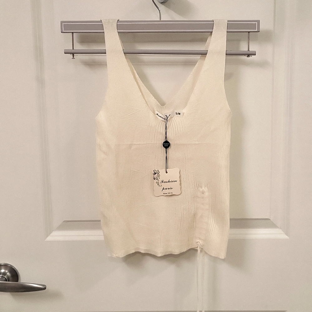 White knit Tank Top